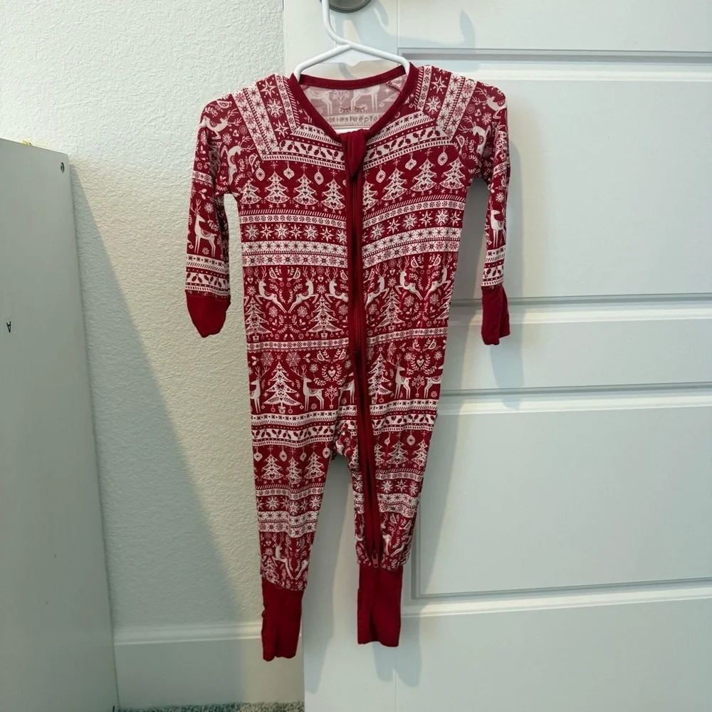 Little Sleepies- Christmas Reindeer Cheer Zippy Size 3-6M